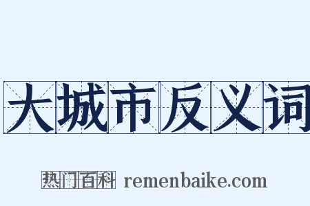 大城市反义词是什么意思的图片